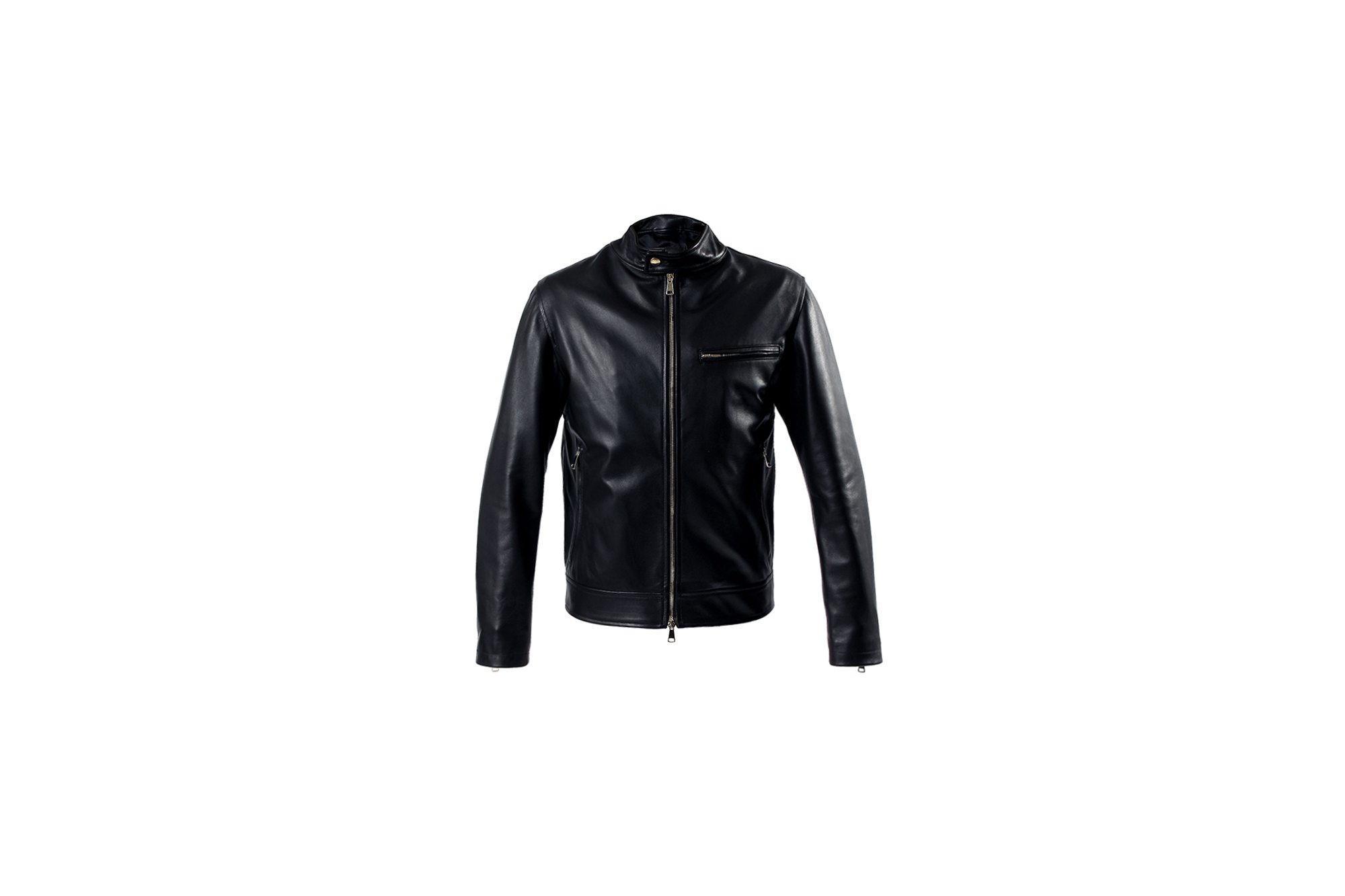 SILENCE (サイレンス) Single Leather Jacket (シングルレザー ジャケット) Goatskin Leather (ゴートスキンレザー) シングル ライダース ジャケット NERO GOLD ZIP (ブラックゴールドジップ) Made in italy (イタリア製) 2021 春夏新作 【入荷しました】【フリー分発売開始】愛知 名古屋 Alto e Diritto altoediritto アルトエデリット レザージャケット