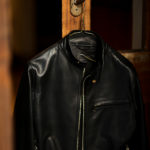 SILENCE (サイレンス) Single Leather Jacket (シングルレザー ジャケット) Goatskin Leather (ゴートスキンレザー) シングル ライダース ジャケット NERO GOLD ZIP (ブラックゴールドジップ) Made in italy (イタリア製) 2021 春夏新作のイメージ