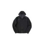 ALTACRUNA (アルタクルーナ) Camouflage Leather Hoodie Jacket (カモフラージュ レザー フーディー ジャケット) Lamb Leather ラムレザー × ナイロン フーディー ジャケット NERO (ブラック・0490) Made in italy (イタリア製) 2021 春夏新作のイメージ