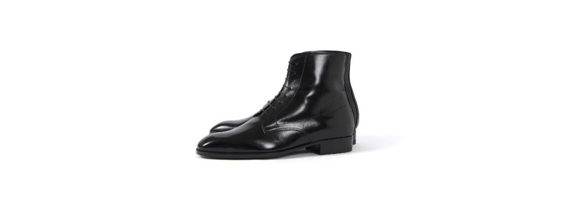 AUBERCY (オーベルシー) HUGH Lace up boots (ヒュー) Du Puy Vitello デュプイ社ボックスカーフ レースアップブーツ NERO (ブラック) made in italy (イタリア製) 2021 春夏 愛知 名古屋 Alto e Diritto altoediritto アルトエデリット ブーツ 編み上げブーツ ドレスブーツ