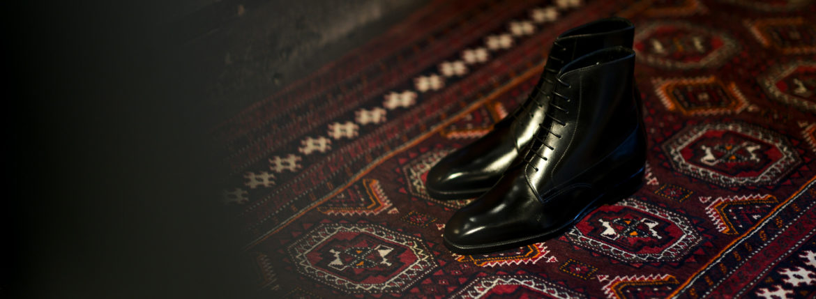 AUBERCY (オーベルシー) HUGH Lace up boots (ヒュー) Du Puy Vitello デュプイ社ボックスカーフ レースアップブーツ NERO (ブラック) made in italy (イタリア製) 2021 春夏 愛知 名古屋 Alto e Diritto altoediritto アルトエデリット ブーツ 編み上げブーツ ドレスブーツ