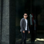 BELVEST (ベルベスト) CAPSULE SINGLE BREASTE JACKET 2PATCH WITH BAG SUPER120’s Jersey パッカブル サマーウールジャージ ジャケット GREY (グレー) Made in italy (イタリア製) 2021 春夏新作のイメージ