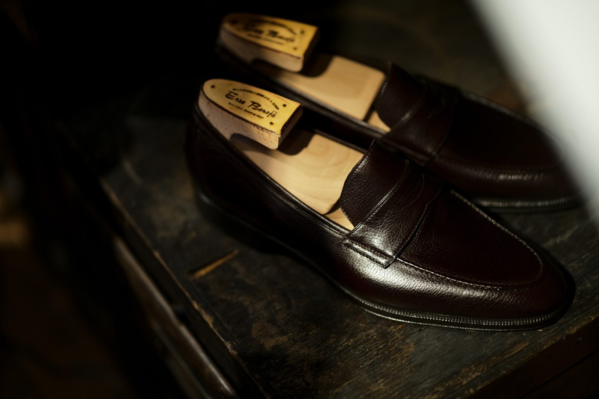 ENZO BONAFE(エンツォボナフェ) ART. EB-08 Coin Loafer コインローファー LAMA ラマレザー ドレスシューズ ローファー EBANO(ダークブラウン) made in italy (イタリア製) 2021  愛知 名古屋 enzobonafe エンツォボナフェ eb08 ローファー zodiac nagoya alto e diritto altoediritto アルトエデリット