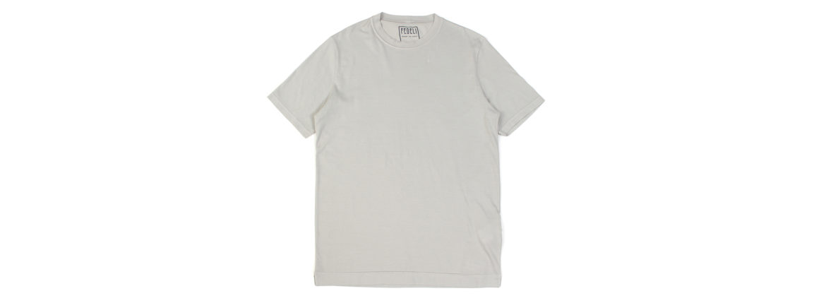 FEDELI(フェデリ) Crew Neck T-shirt (クルーネック Tシャツ) ギザコットン Tシャツ GRAY (グレー・55) made in italy (イタリア製) 2021 春夏【ご予約受付中】愛知 名古屋 altoediritto アルトエデリット スペシャルモデル TEE 半袖Ｔシャツ