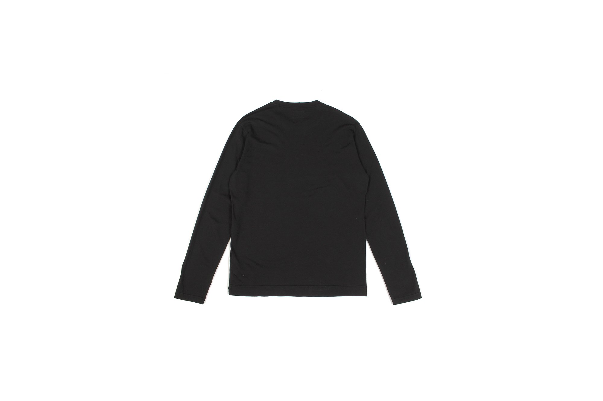 FEDELI (フェデリ) Long Sleeve Crew Neck T-shirt (ロングスリーブ Tシャツ) ギザコットン ロングスリーブ Tシャツ BLACK (ブラック・36) made in italy (イタリア製) 2021 春夏 【ご予約受付中】愛知 名古屋 Alto e Diritto altoediritto アルトエデリット ロンT ロングTシャツ