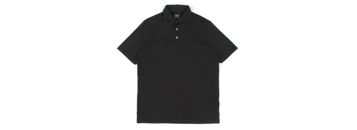 FEDELI (フェデリ) Polo Shirt GIZA45 (ポロシャツ) ギザコットン ポロシャツ BLACK (ブラック・36) made in italy (イタリア製) 2021 春夏新作のイメージ