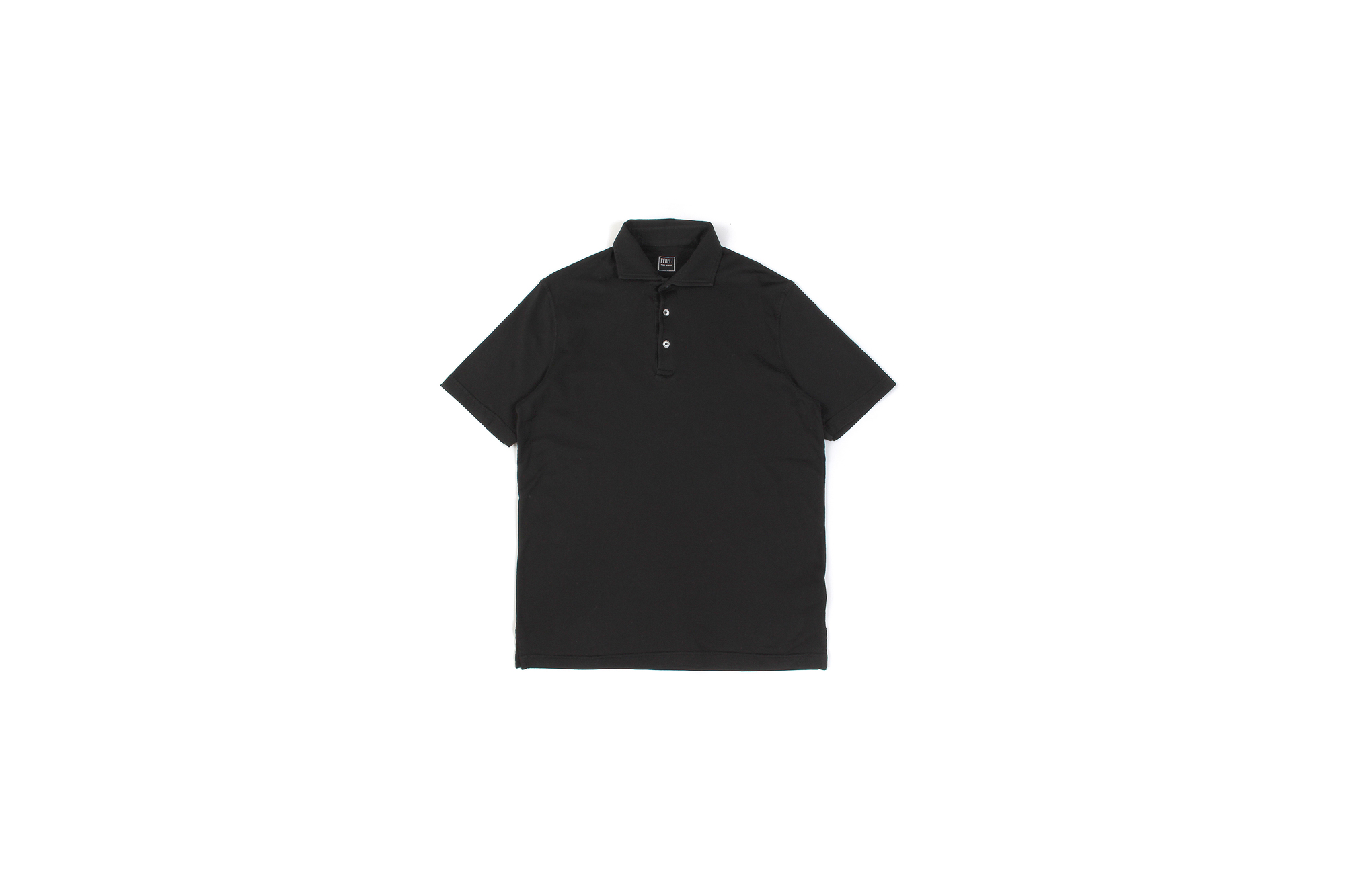 FEDELI (フェデリ) Polo Shirt GIZA45 (ポロシャツ) ギザコットン ポロシャツ BLACK (ブラック・36) made in italy (イタリア製) 2021 春夏新作 愛知 名古屋 Alto e Diritto altoediritto アルトエデリット 半袖ポロシャツ