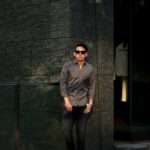 Finamore (フィナモレ) SEUL ITALIAN COLOR COTTON POPLIN SHIRTS コットンポプリン ワンピースカラー シャツ GRAY (グレー・42) made in italy (イタリア製) 2021 春夏新作 【入荷しました】【フリー分発売開始】のイメージ