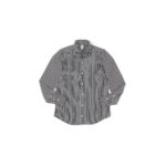 Finamore (フィナモレ) SEUL ITALIAN COLOR STRIPE SHIRTS (イタリアンカラーストライプシャツ) THOMAS MASON COTTON POPLIN RANDOM STRIPE (トーマスメイソン コットンポプリン ランダムストライプ) ワンピースカラー シャツ BLACK×WHITE (ブラック×ホワイト・01) made in italy (イタリア製) 2021 春夏【Alto e Diritto別注】【Special Model】【ご予約受付中】のイメージ