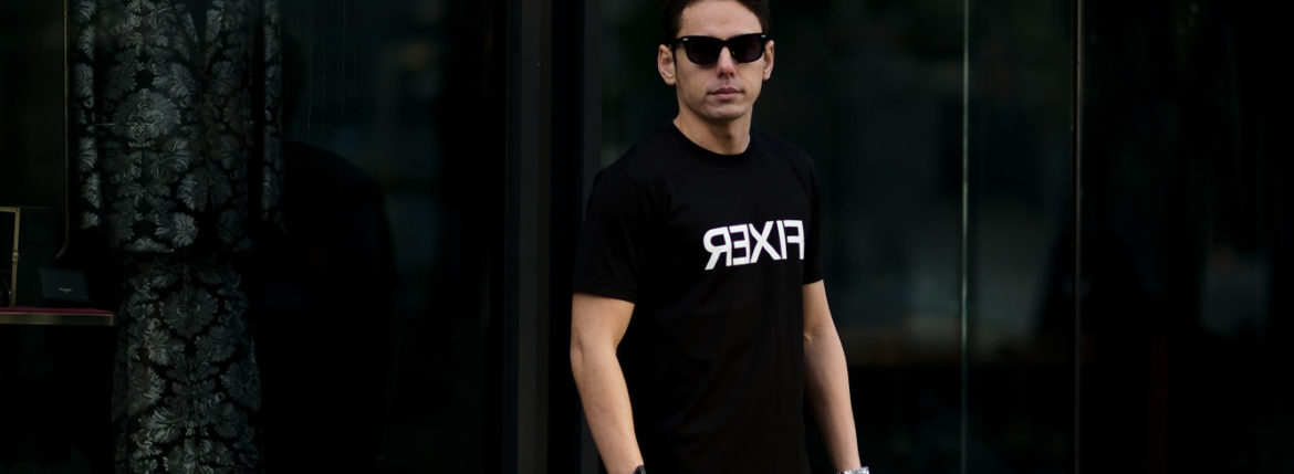 FIXER (フィクサー) FTS-03 Reverse Print Crew Neck T-shirt リバース