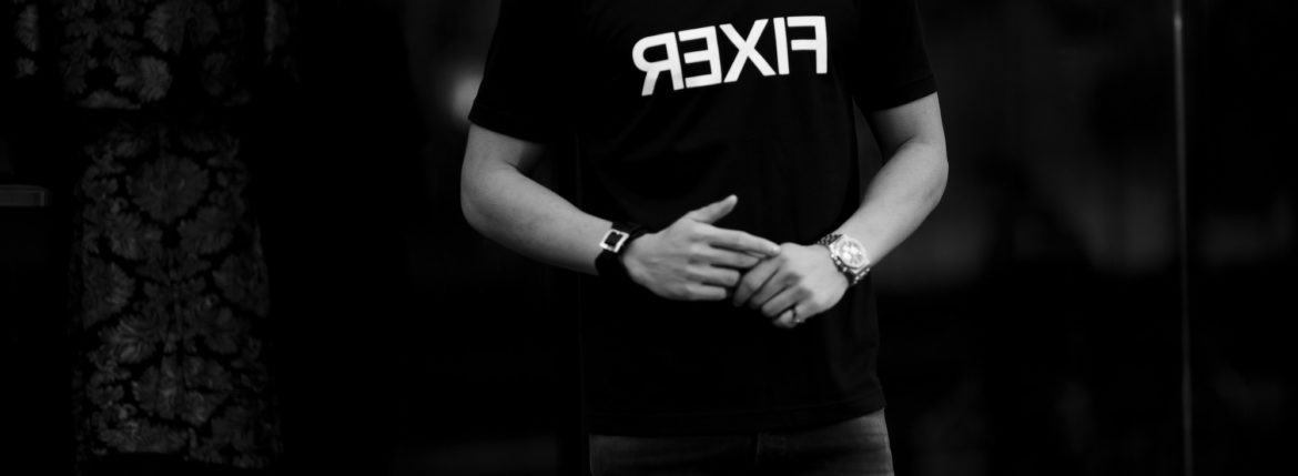 FIXER (フィクサー) FTS-03 Reverse Print Crew Neck T-shirt リバースプリント Tシャツ BLACK (ブラック) 【ご予約開始】【2021.2.15(Tue)～2021.2.28(Sun)】 愛知 名古屋 Alto e Diritto altoediritto アルトエデリット Tシャツ