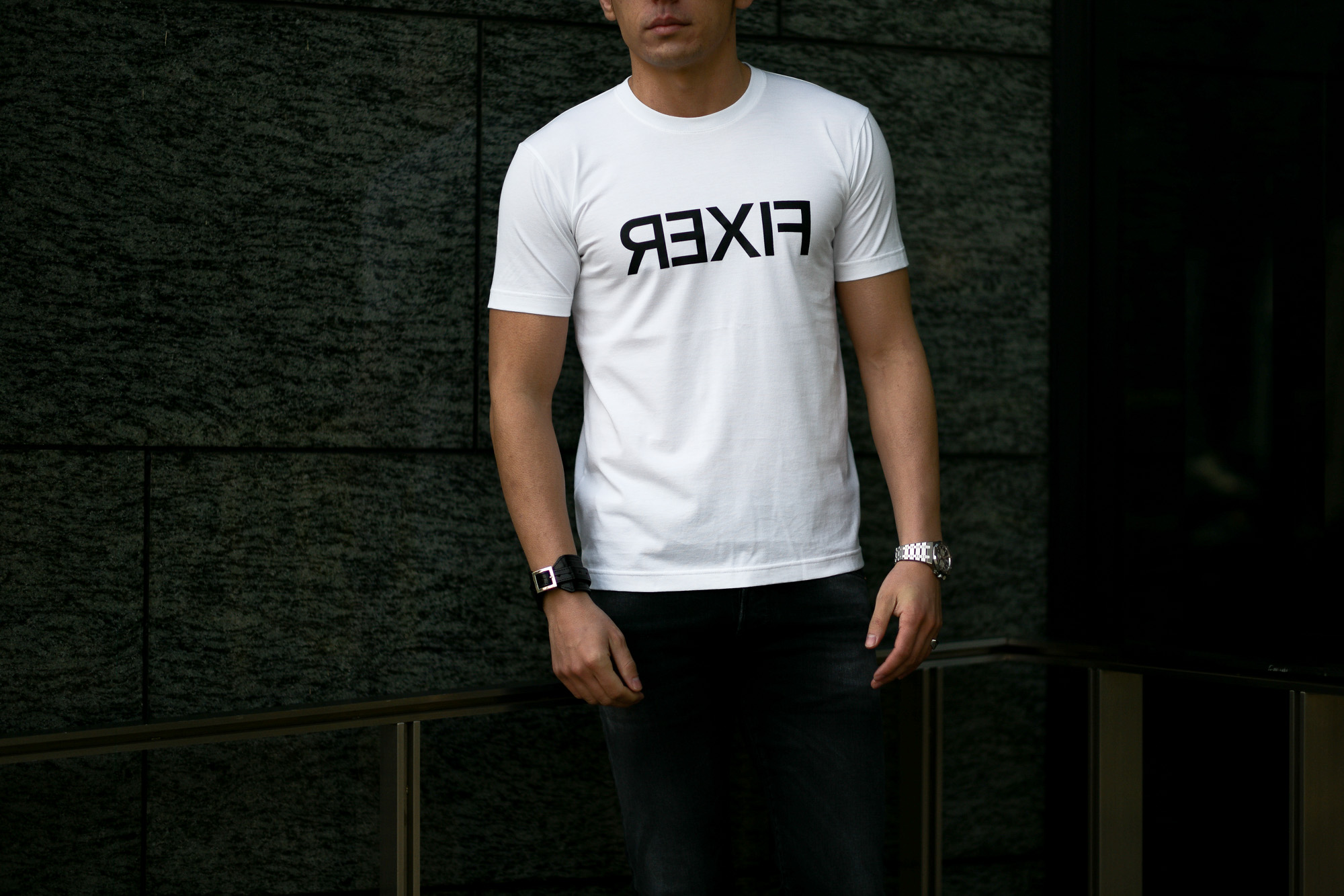 FIXER フィクサー リバースプリントTシャツ　XL