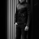 MOLEC (モレック) Semi Double Leather Jacket (セミダブル レザージャケット) PLONGE Lambskin プロンジェラムレザー セミダブル ライダース ジャケット NERO (ブラック) Made in italy (イタリア製) 2021 【ご予約受付中】のイメージ
