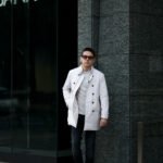 MOORER(ムーレー) SC / MORANDI-KM1(モランディ KM1) ポリエステル ダブルブレスト スタンドカラー スプリング コート AVORIO (オフホワイト) Made in italy (イタリア製) 2021 春夏新作 【入荷しました】【フリー分発売開始】のイメージ