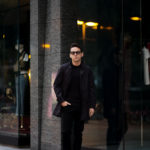 MOORER(ムーレー) SC / MORANDI-KM1(モランディ KM1) ポリエステル ダブルブレスト スタンドカラー スプリング コート NERO (ブラック) Made in italy (イタリア製) 2021 春夏新作 【入荷しました】【フリー分発売開始】のイメージ