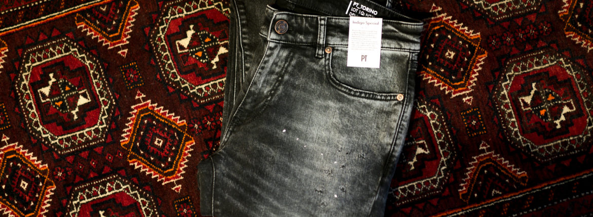 PT TORINO DENIM ROCK SKINNY FIT BLACK・LT24 2021 ピーティートリノデニム ロック スキニーフィット ストレッチ クラッシュ デニムパンツ ブラック・LT24 愛知 名古屋 Alto e Diritto altoediritto アルトエデリット ブラックデニム グレーデニム