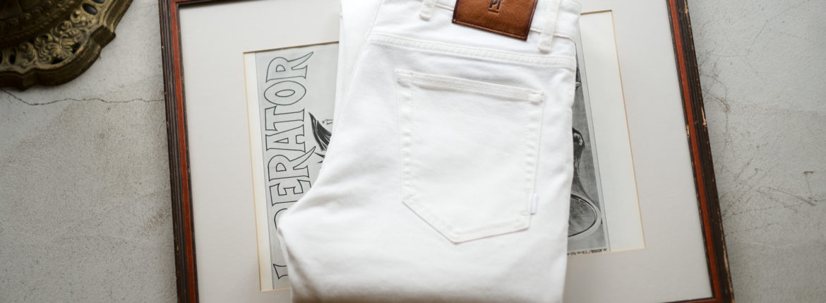 PT TORINO DENIM (ピーティートリノデニム) SWING (スイング) SUPER SLIM FIT (スーパースリムフィット) ストレッチ ワンウォッシュ デニムパンツ WHITE (ホワイト・CH59) 2021 春夏 愛知　名古屋 Alto e Diritto altoediritto アルトエデリット 白デニム