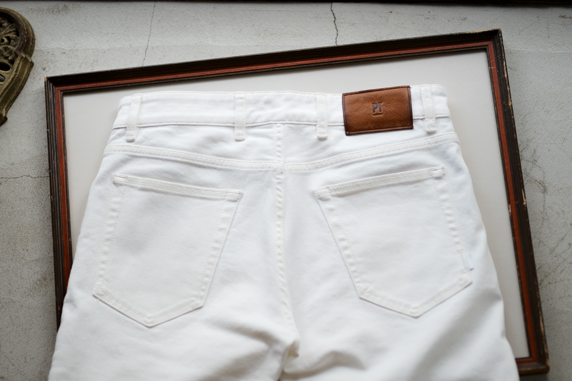 PT TORINO DENIM (ピーティートリノデニム) SWING (スイング) SUPER SLIM FIT (スーパースリムフィット) ストレッチ ワンウォッシュ デニムパンツ WHITE (ホワイト・CH59) 2021 春夏 愛知　名古屋 Alto e Diritto altoediritto アルトエデリット 白デニム