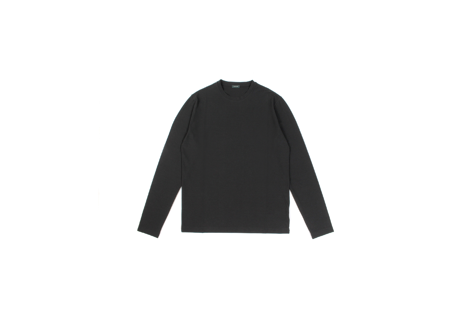 ZANONE (ザノーネ) Long Sleeve Crew Neck T-shirt (ロングスリーブ クルーネック Tシャツ) ice cotton アイスコットン ロングスリーブ Tシャツ BLACK (ブラック・Z0015) MADE IN ITALY(イタリア製) 2021 春夏新作 愛知　名古屋 Alto e Diritto altoediritto アルトエデリット ロンT