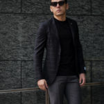 BELVEST (ベルベスト) LIGHTWEIGHT CAPSULE SINGLE JACKET 2PATCH EXTRA FINE WOOL SUPER 150’s WOOL シャドーチェック サマーウール ジャケット BLACK (ブラック) Made in italy (イタリア製) 2021 春夏新作のイメージ