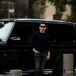 Cruciani (クルチアーニ) 27G Knit Crew Neck Sweater (27ゲージ クルーネック セーター) 27ゲージ ハイゲージ コットン ニット セーター NAVY (ネイビー・Z0064) made in italy (イタリア製) 2021 春夏新作のイメージ