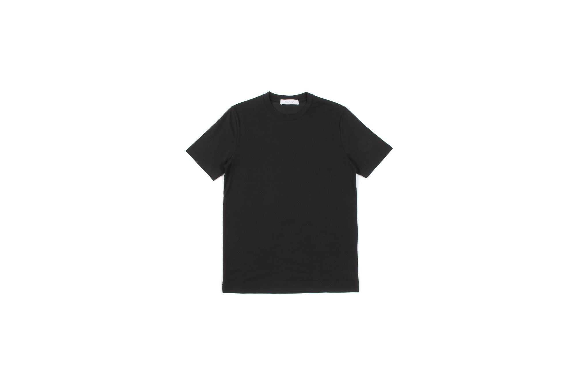 Cruciani (クルチアーニ) Cotton Stretch Crew Neck T-shirt (コットン ストレッチ クルーネック Tシャツ) クルーネック Tシャツ BLACK (ブラック・2000) made in italy (イタリア製) 2021 春夏新作 愛知 名古屋 Alto e Diritto altoediritto アルトエデリット Tシャツ　ニットTシャツ