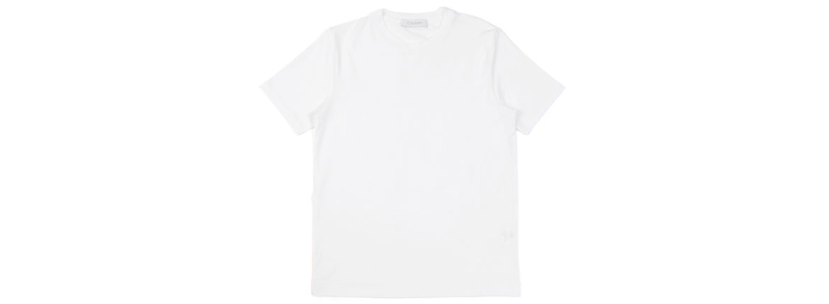 Cruciani (クルチアーニ) Cotton Stretch Crew Neck T-shirt (コットン ストレッチ クルーネック Tシャツ) クルーネック Tシャツ WHITE (ホワイト・1000) made in italy (イタリア製) 2021 春夏新作 愛知 名古屋 Alto e Diritto altoediritto アルトエデリット Tシャツ　ニットTシャツ