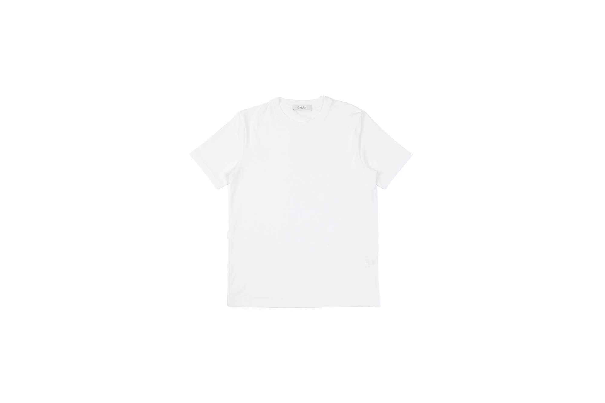 Cruciani (クルチアーニ) Cotton Stretch Crew Neck T-shirt (コットン ストレッチ クルーネック Tシャツ) クルーネック Tシャツ WHITE (ホワイト・1000) made in italy (イタリア製) 2021 春夏新作 愛知 名古屋 Alto e Diritto altoediritto アルトエデリット Tシャツ　ニットTシャツ