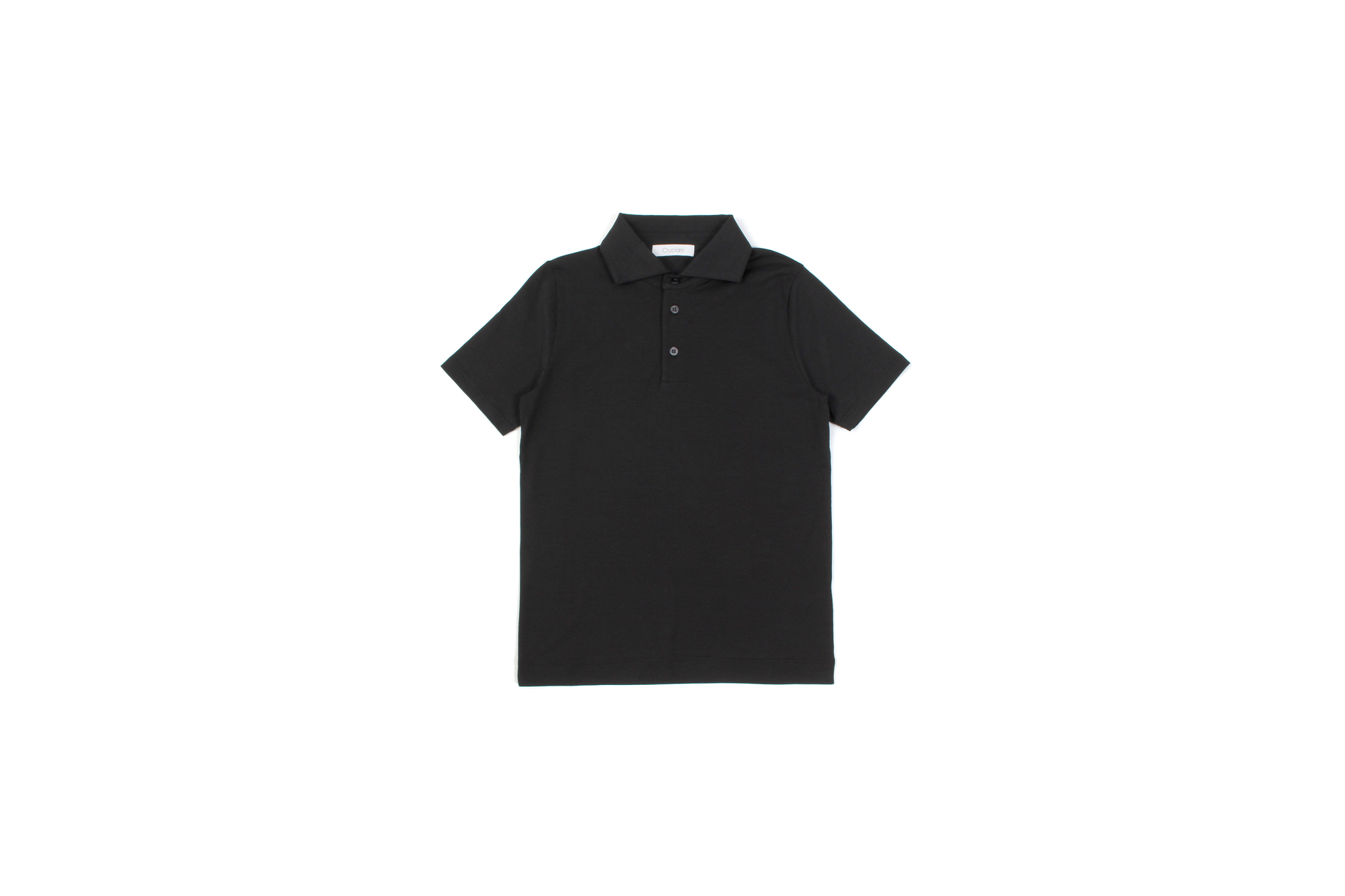 Cruciani (クルチアーニ) Cotton Stretch Polo Shirt コットン ストレッチ ポロシャツ BLACK (ブラック・2000) made in italy (イタリア製) 2021 春夏新作 愛知 名古屋 Alto e Diritto altoediritto アルトエデリット 半袖ポロシャツ