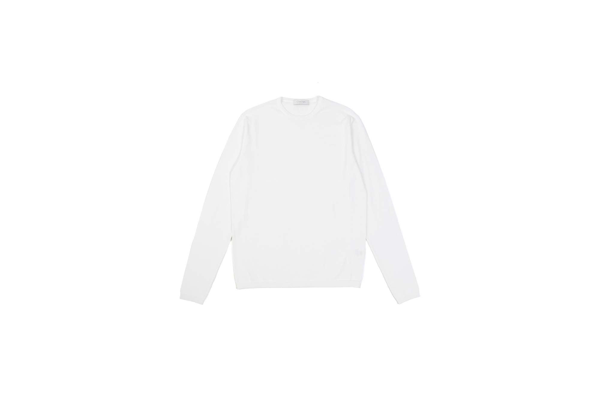 Cruciani (クルチアーニ) 27G Knit Crew Neck Sweater (27ゲージ クルーネック セーター) 27ゲージ ハイゲージ コットン ニット セーター WHITE (ホワイト・Z0001) made in italy (イタリア製) 2021 春夏新作 【入荷しました】【フリー分発売開始】愛知 名古屋 Alto e Diritto altoediritto アルトエデリット ロングスリーブ 長袖ニット