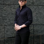 cuervo bopoha(クエルボ ヴァローナ) Sartoria Collection (サルトリア コレクション) Riot (ライオット) STRETCH COTTON ストレッチコットン シャツ NAVY(ネイビー) MADE IN ITALY (イタリア製) 2021 春夏新作 【入荷しました】【フリー分発売開始】のイメージ