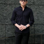 cuervo bopoha(クエルボ ヴァローナ) Sartoria Collection (サルトリア コレクション) Riot (ライオット) STRETCH COTTON ストレッチコットン シャツ NAVY(ネイビー) MADE IN ITALY (イタリア製) 2021 春夏新作のイメージ