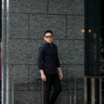 cuervo bopoha(クエルボ ヴァローナ) Sartoria Collection (サルトリア コレクション) Riot (ライオット) STRETCH COTTON ストレッチコットン シャツ NAVY(ネイビー) MADE IN ITALY (イタリア製) 2021 春夏新作のイメージ