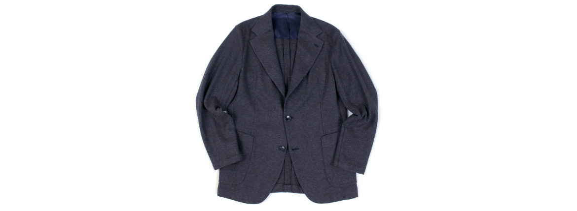 Finjack (フィンジャック) Vintage Cashmere 2B Jacket ヌーヴォラライン ヴィンテージ カシミヤ ジャケット NAVY × DARK GRAY (ネイビー × ダークグレー) Made in italy (イタリア製) 【Special Model】愛知 名古屋 Alto e Diritto altoediritto アルトエデリット 神藤光太郎