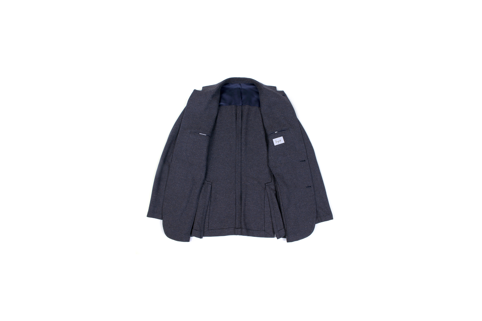 Finjack (フィンジャック) Vintage Cashmere 2B Jacket ヌーヴォラライン ヴィンテージ カシミヤ ジャケット NAVY × DARK GRAY (ネイビー × ダークグレー) Made in italy (イタリア製) 【Special Model】愛知 名古屋 Alto e Diritto altoediritto アルトエデリット 神藤光太郎