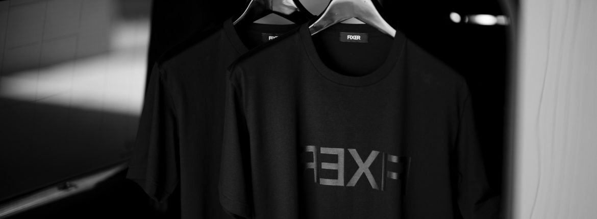 FIXER FTS-03 Reverse Print Crew Neck T-shirt ALL BLACK フィクサー リバースプリント Tシャツ オールブラック 愛知 名古屋 Alto e Diritto altoediritto アルトエデリット