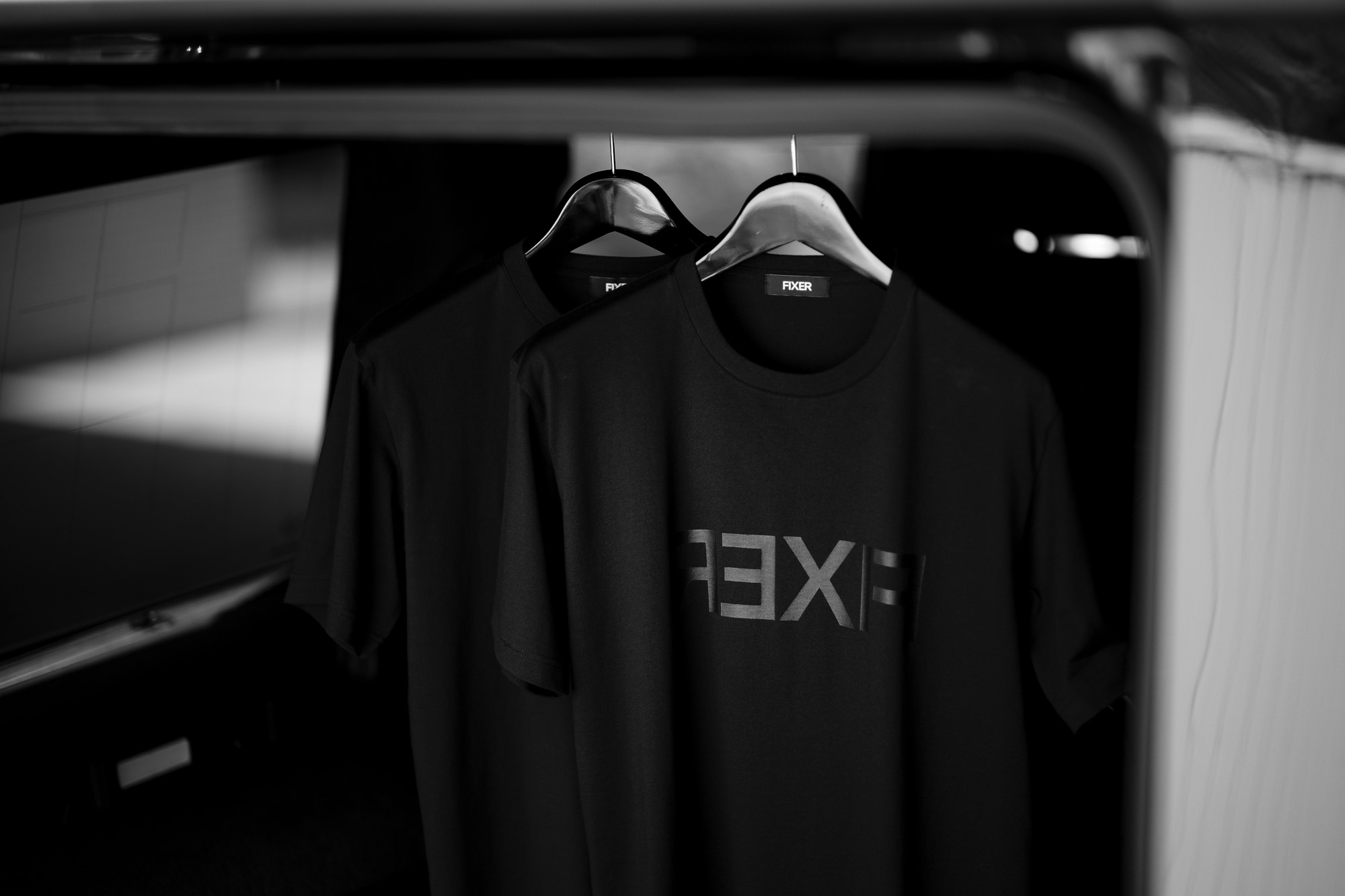 FIXER FTS-03 Reverse Print Crew Neck T-shirt ALL BLACK フィクサー リバースプリント Tシャツ オールブラック 愛知 名古屋 Alto e Diritto altoediritto アルトエデリット