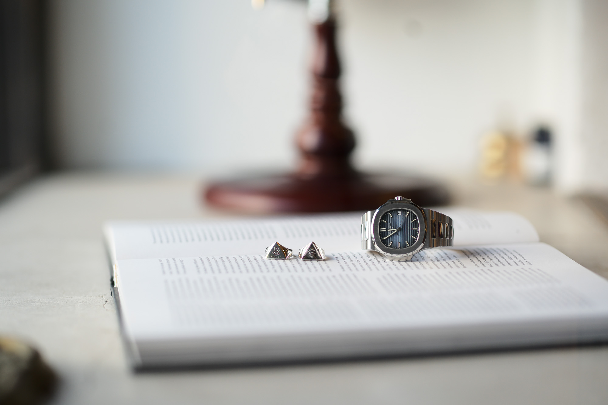 FIXER ILLUMINATI EYES RING "925 STERLING SILVER" × FIXER ILLUMINATI EYES RING SP "925 STERLING SILVER" × PATEK PHILIPPE "Nautilus 5711/1A" フィクサー イルミナティ アイズリング 925シルバー パテックフィリップ ノーチラス  ステンレス パティック 廃番ノーチラス 廃番5711 