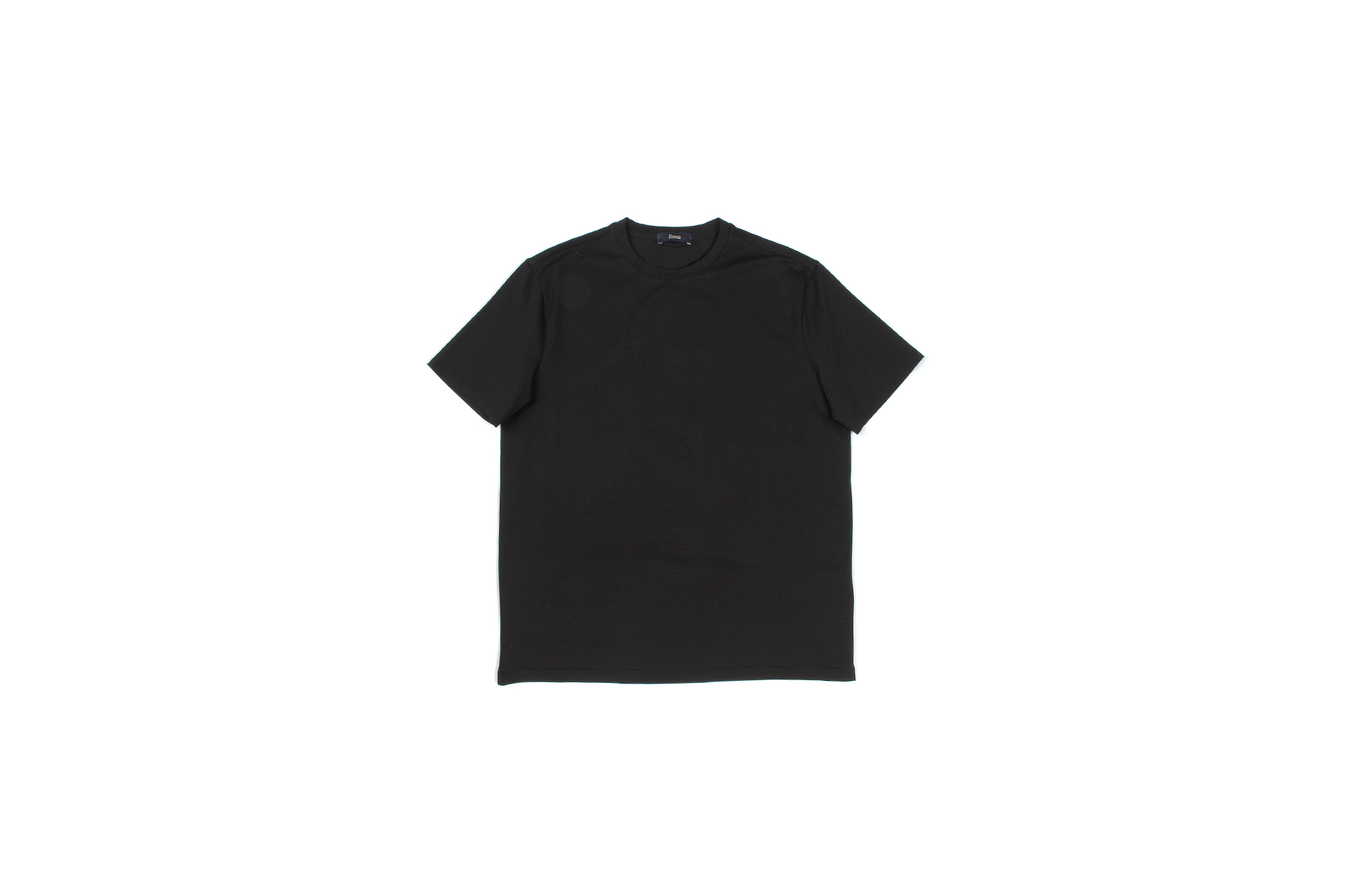 HERNO (ヘルノ) Cotton Stretch Crew Neck T-shirt (コットン ストレッチ クルーネック Tシャツ) クルーネック Tシャツ BLACK (ブラック・9300) 2021 春夏新作 Alto e Diritto altoediritto アルトエデリット Tee