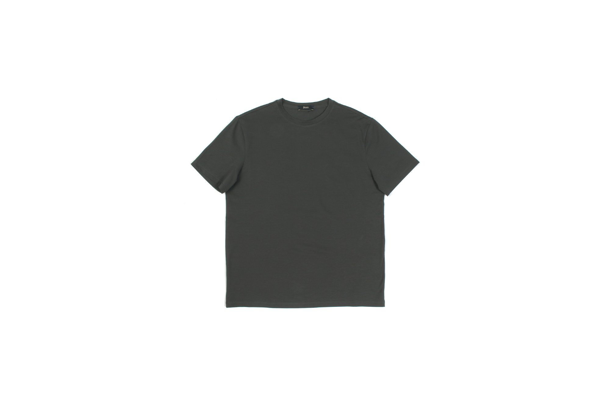 HERNO (ヘルノ) Cotton Stretch Crew Neck T-shirt (コットン ストレッチ クルーネック Tシャツ) クルーネック Tシャツ CHARCOAL (チャコール・9480) 2021 春夏新作 Alto e Diritto altoediritto アルトエデリット Tee