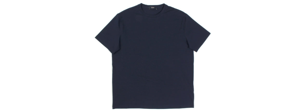 HERNO (ヘルノ) Cotton Stretch Crew Neck T-shirt (コットン ストレッチ クルーネック Tシャツ) クルーネック Tシャツ NAVY (ネイビー・9200) 2021 春夏新作 Alto e Diritto altoediritto アルトエデリット Tee