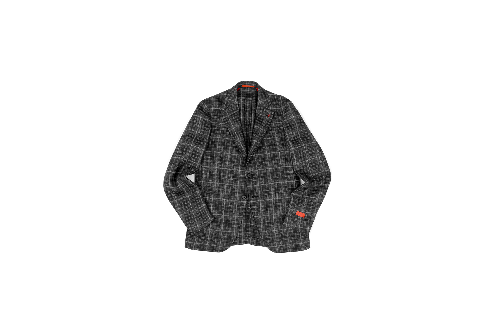 ISAIA (イザイア) POMPEI (ポンペイ) ウールシルクリネン グレンチェック サマー ジャケット BLACK (ブラック・990) Made in italy (イタリア製) 2021 春夏新作 愛知 名古屋 Alto e Diritto altoediritto アルトエデリット