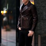 MOLEC (モレック) Double Leather Jacket (ダブル レザージャケット) PLONGE Lambskin プロンジェラムレザー ダブル ライダース ジャケット NERO (ブラック) Made in italy (イタリア製) 2021 【ご予約受付中】のイメージ