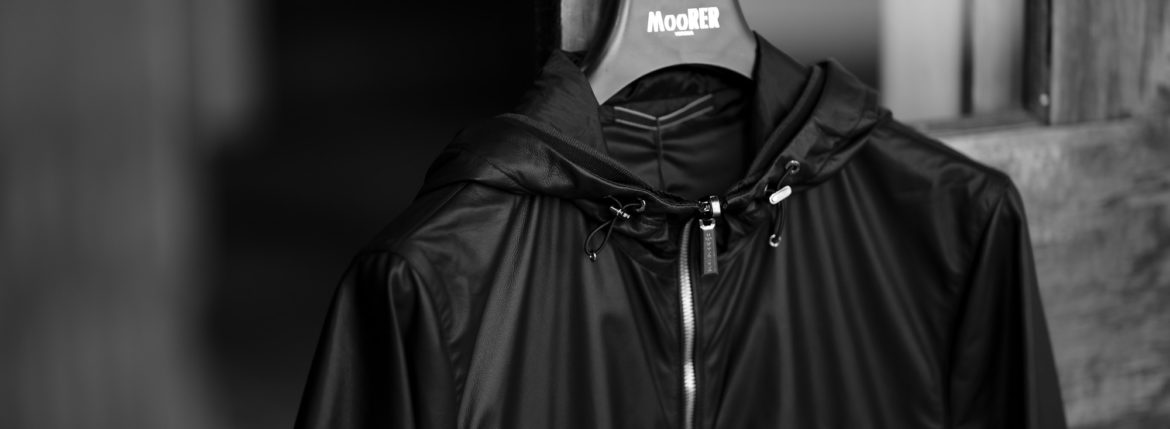 MOORER STILO-LET Hoodie Leather Jacket NERO 2021SS 【Special Model】 ムーレー レザーブルゾン 愛知 名古屋 Alto e Diritto altoediritto アルトエデリット レザージャケット　フードレザー
