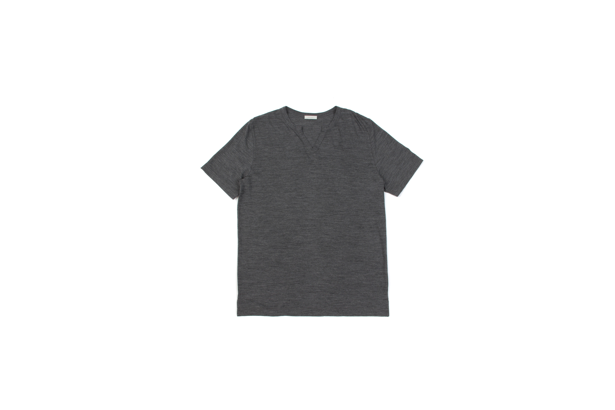 nomiamo (ノミアモ) Key Neck T-shirt 60/1 Super 100’s Wool ウォッシャブルウール キーネックTシャツ CHARCOALGRAY (チャコールグレー) 2021 春夏 【Alto e Diritto別注】【Special限定モデル】【ご予約受付中】 愛知 名古屋 Altoediritto アルトエデリット カットソー 半袖Tシャツ