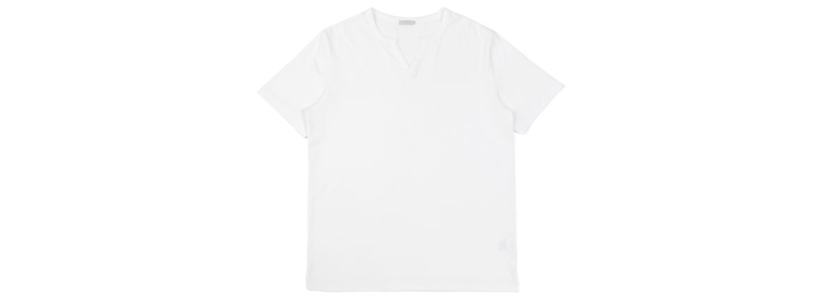 nomiamo (ノミアモ) SUPIMA 80/1 Key Neck T-shirt スーピマコットン キーネック Tシャツ WHITE (ホワイト) 2021 春夏 【Alto e Diritto別注】【Special限定モデル】【ご予約開始】愛知 名古屋 Altoediritto アルトエデリット カットソー 半袖Tシャツ