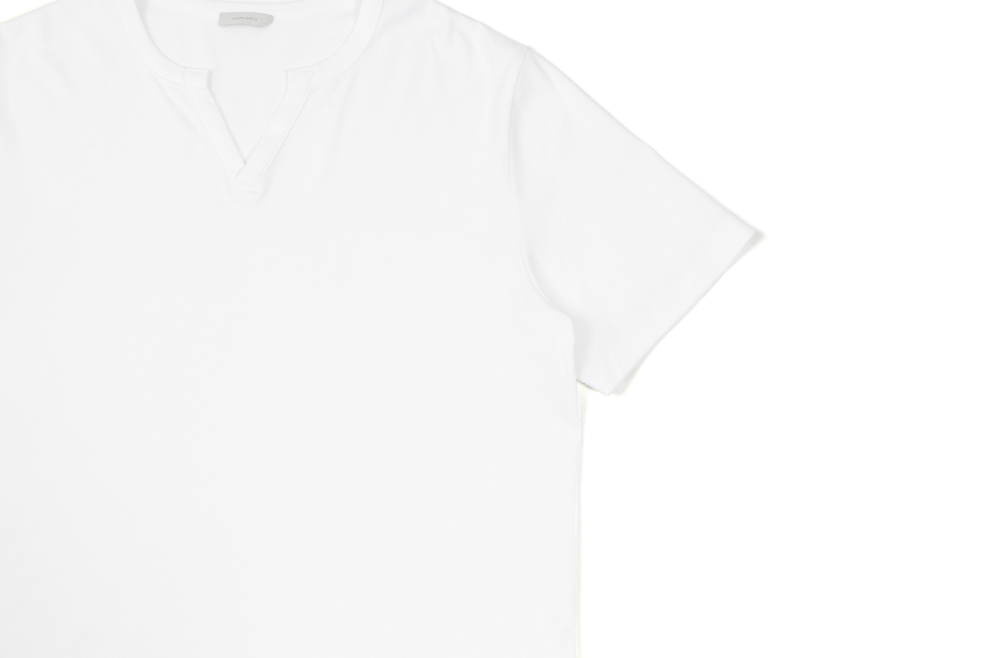 nomiamo (ノミアモ) SUPIMA 80/1 Key Neck T-shirt スーピマコットン キーネック Tシャツ WHITE (ホワイト) 2021 春夏 【Alto e Diritto別注】【Special限定モデル】【ご予約開始】愛知 名古屋 Altoediritto アルトエデリット カットソー 半袖Tシャツ