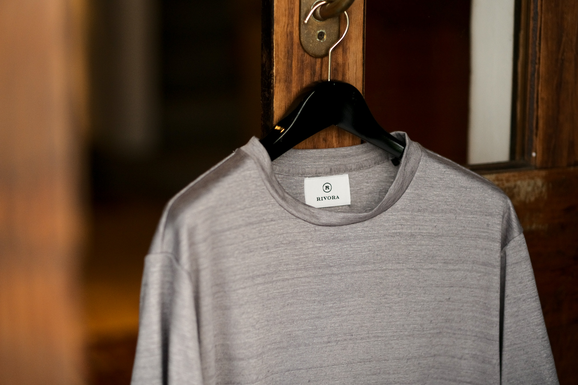 RIVORA (リヴォラ) Vintage Linen Layered T-Shirts ヴィンテージ リネン レイヤード Tシャツ GRAY (グレー・020) MADE IN JAPAN (日本製) 2021 春夏新作 【入荷しました】【フリー分発売開始】愛知 名古屋 Alto e Diritto altoediritto アルトエデリット 半袖TEE