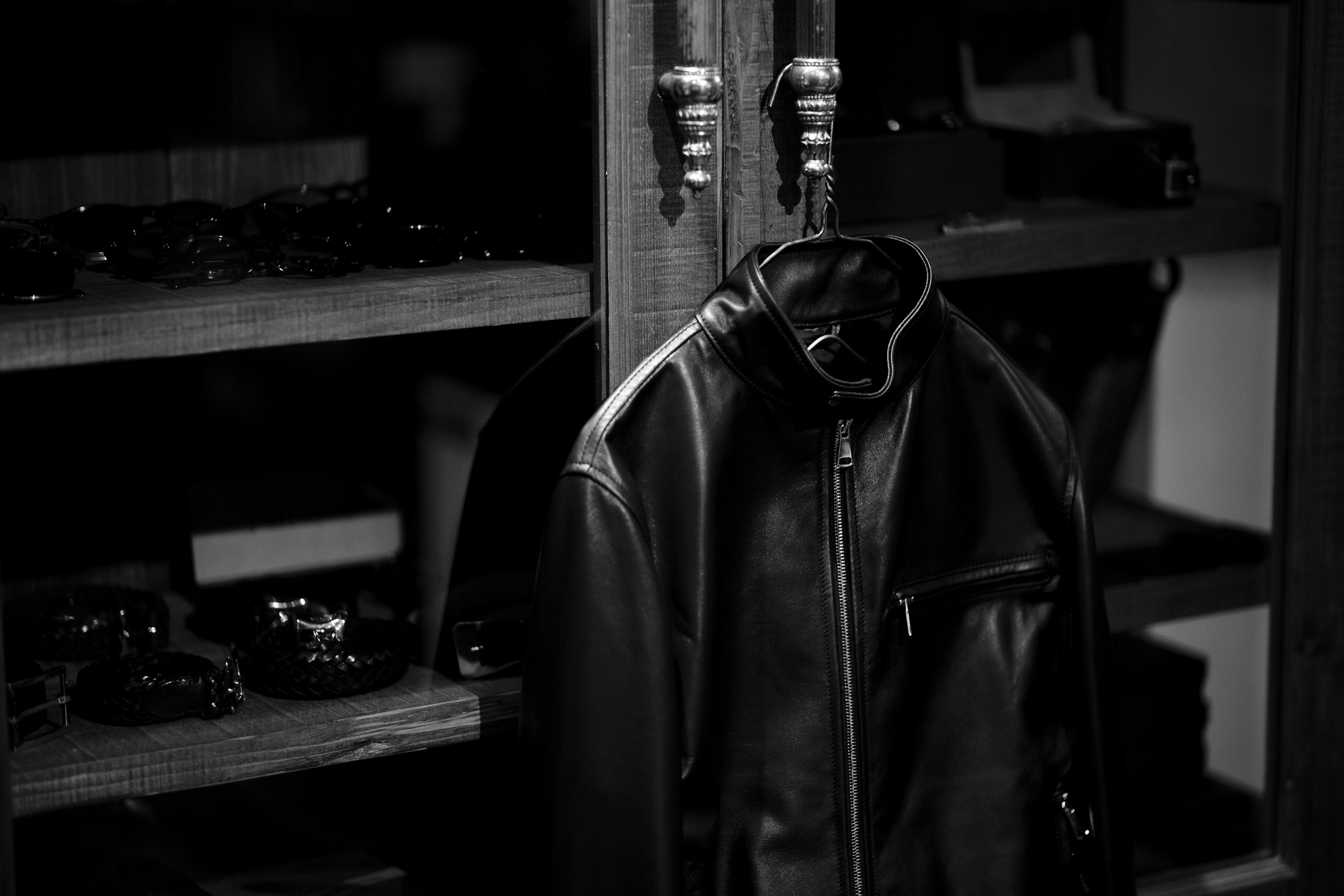 SILENCE (サイレンス) Single Leather Jacket (シングルレザー ジャケット) Goatskin Leather (ゴートスキンレザー) シングル ライダース ジャケット NERO GOLD ZIP (ブラックゴールドジップ) Made in italy (イタリア製) 2021 春夏新作 【入荷しました】【フリー分発売開始】愛知 名古屋 Alto e Diritto altoediritto アルトエデリット レザージャケット