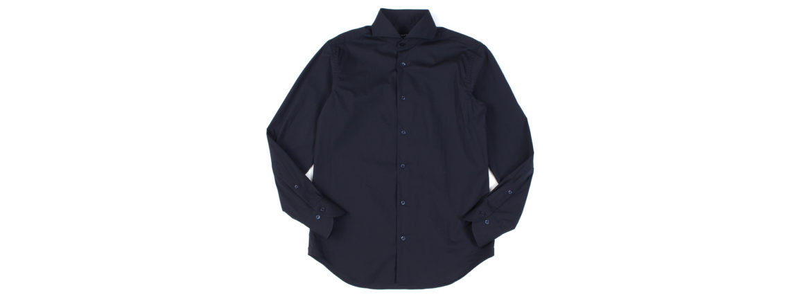 cuervo bopoha(クエルボ ヴァローナ) Sartoria Collection (サルトリア コレクション) Riot (ライオット) STRETCH COTTON ストレッチコットン シャツ NAVY(ネイビー) MADE IN ITALY (イタリア製) 2021 春夏 愛知 名古屋 Alto e Diritto altoediritto アルトエデリットストレッチシャツ イタリアシャツ